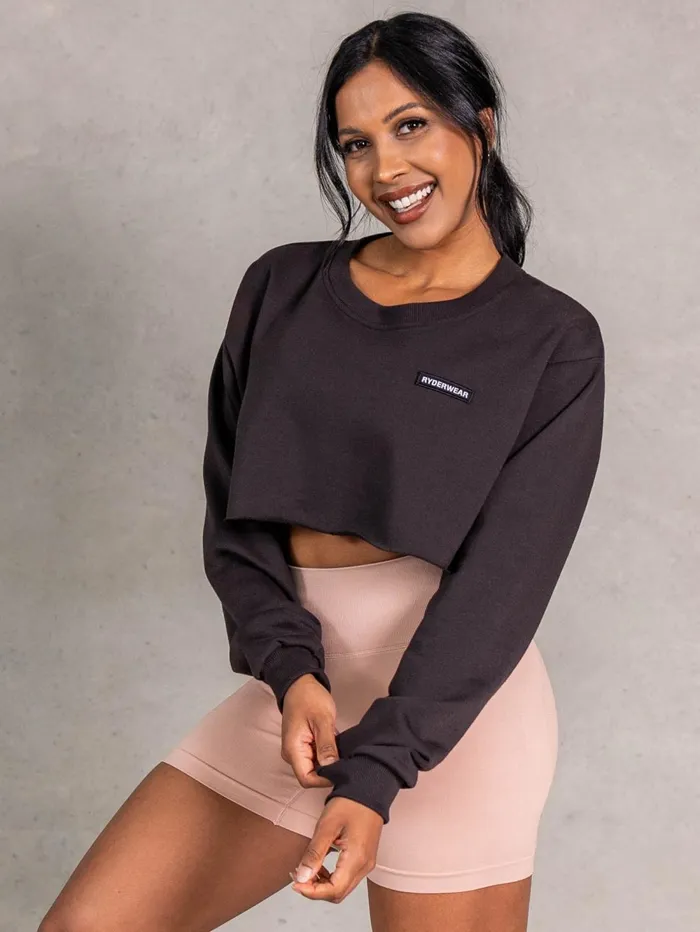 NRG Sweater 8211 Faded Black Women Ryderwear TShirts