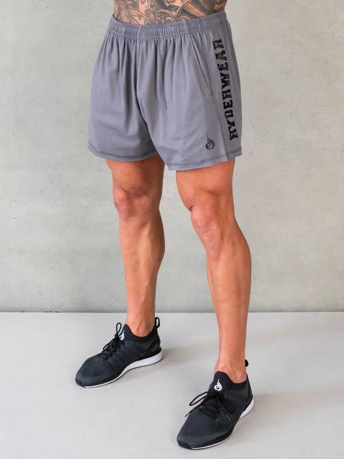 Octane Arnie Shorts 8211 Steel Grey Men Ryderwear Gym Shorts