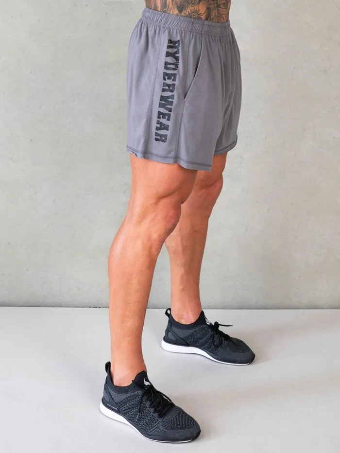 Octane Arnie Shorts 8211 Steel Grey Men Ryderwear Gym Shorts