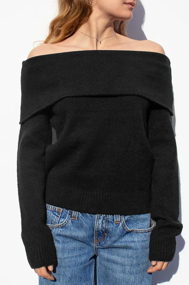 Off Shoulders Sweater Women Subdued Sweaters