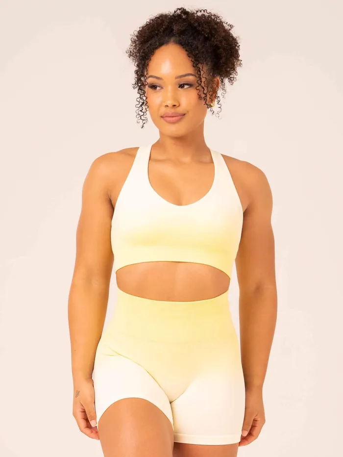 Ombre Seamless Sports Bra 8211 Lemon Ombre Women Ryderwear Sports Bras