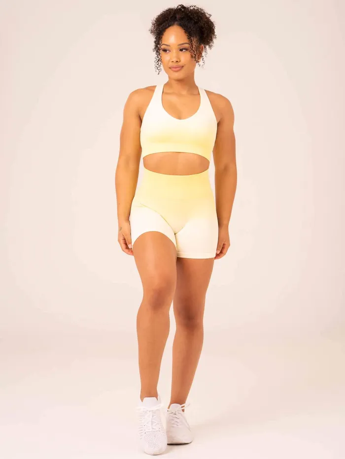 Ombre Seamless Sports Bra 8211 Lemon Ombre Women Ryderwear Sports Bras