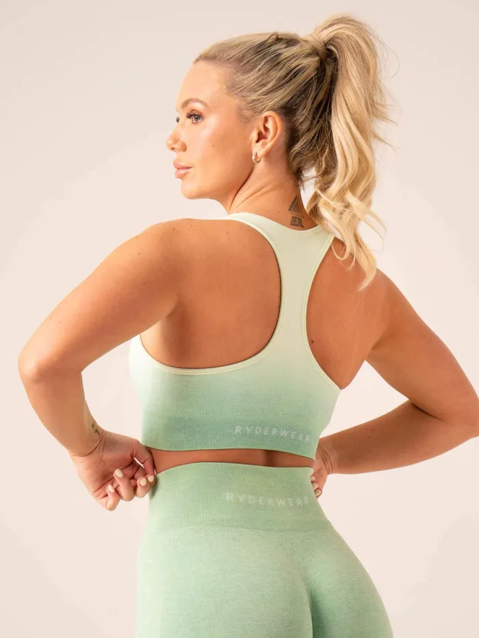 Ombre Seamless Sports Bra 8211 Lime Ombre Women Ryderwear Sports Bras