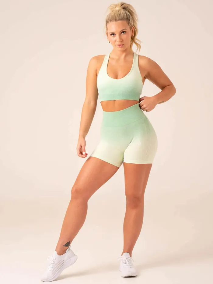 Ombre Seamless Sports Bra 8211 Lime Ombre Women Ryderwear Sports Bras