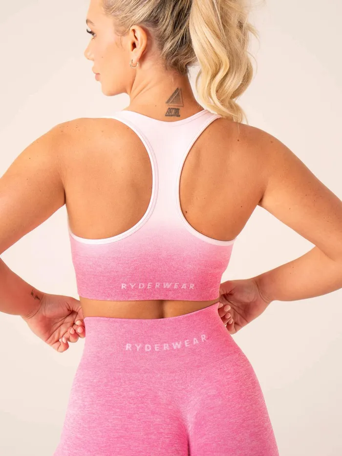 Ombre Seamless Sports Bra 8211 Musk Pink Ombre Women Ryderwear Sports Bras