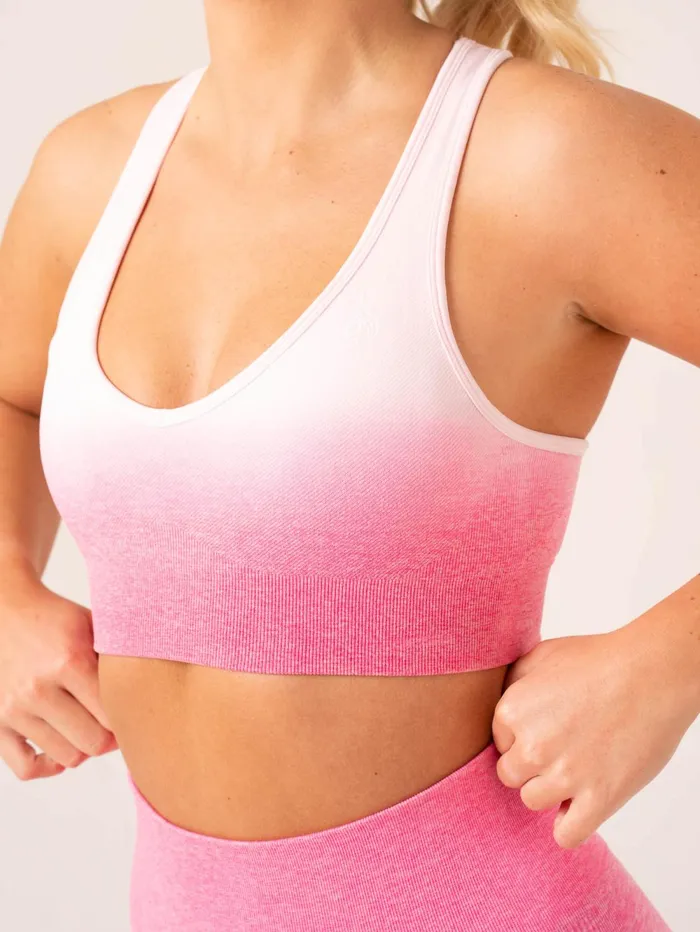 Ombre Seamless Sports Bra 8211 Musk Pink Ombre Women Ryderwear Sports Bras