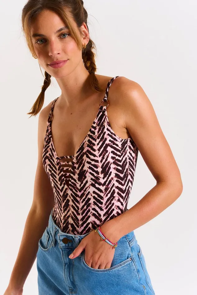 One Piece Brown 8211 MILLER SUNBOW Brown Women Banana Moon One Piece Swimsuit