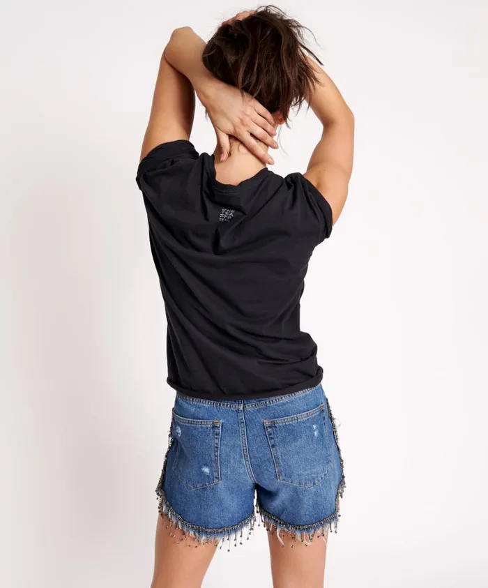 One Teaspoon Basic Tees Women Organic Love Crew Neck Tee
