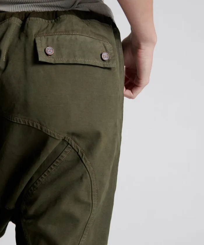 One Teaspoon Bottoms Women Dark Khaki Cargo Cadet Pants