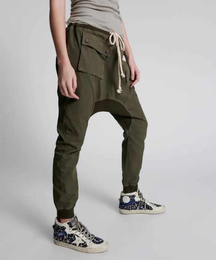 One Teaspoon Bottoms Women Dark Khaki Cargo Cadet Pants