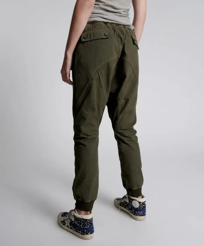 One Teaspoon Bottoms Women Dark Khaki Cargo Cadet Pants