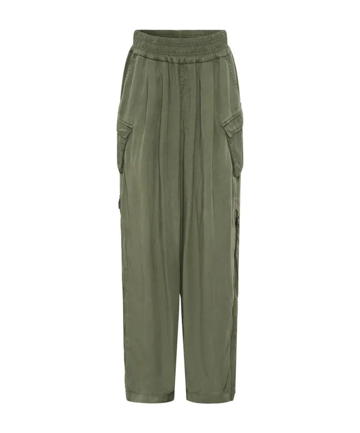 One Teaspoon Bottoms Women Khaki Parachute Pants 8211 Tencel