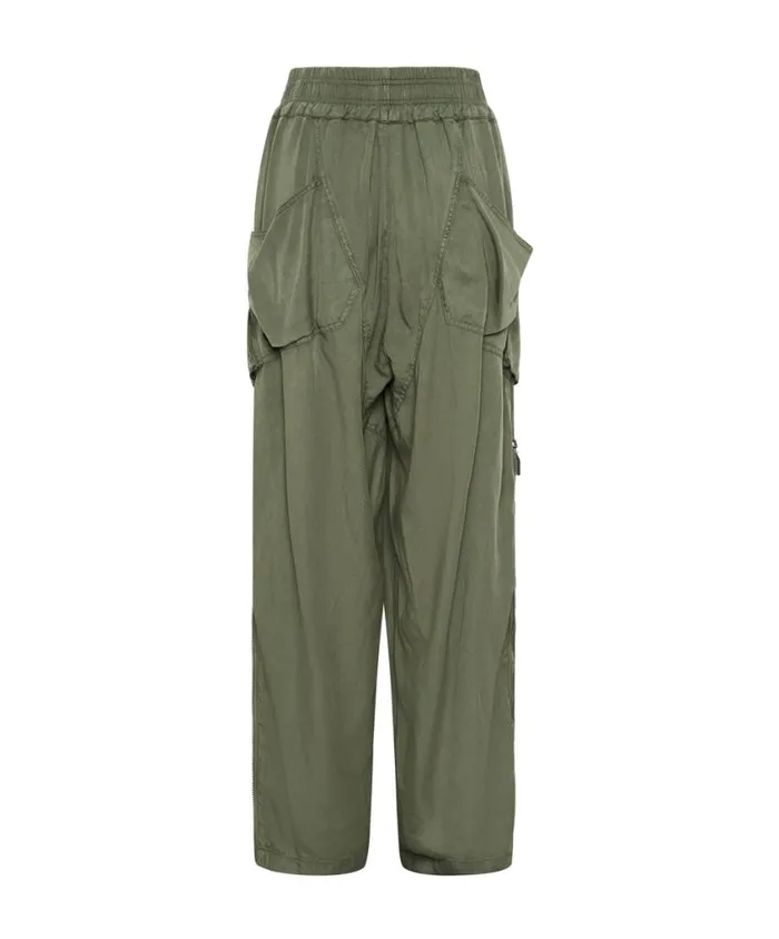 One Teaspoon Bottoms Women Khaki Parachute Pants 8211 Tencel