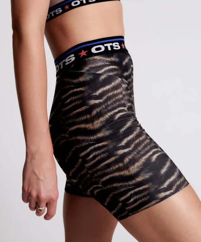 One Teaspoon Bottoms Women Ots Dark Animal Cycle Short