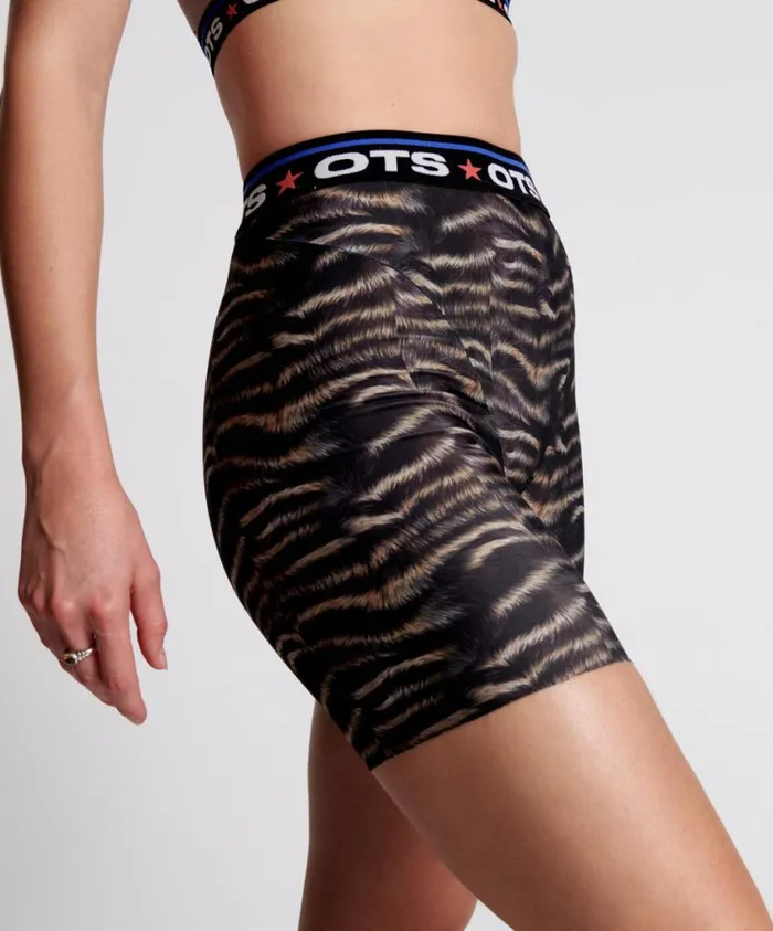 One Teaspoon Bottoms Women Ots Dark Animal Cycle Short
