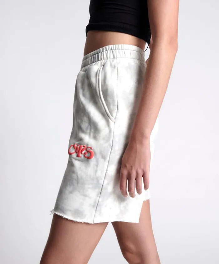 One Teaspoon Bottoms Women OTS High Waist Kick Shorts White