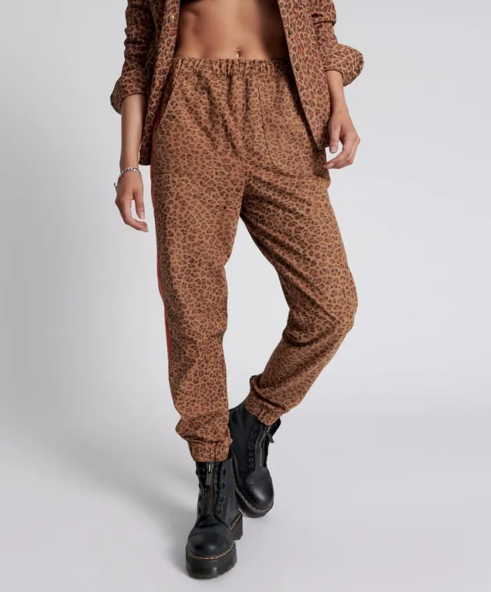 One Teaspoon Bottoms Women Wild Thing Suede Shabbies Drawstring Boyfriend Pants
