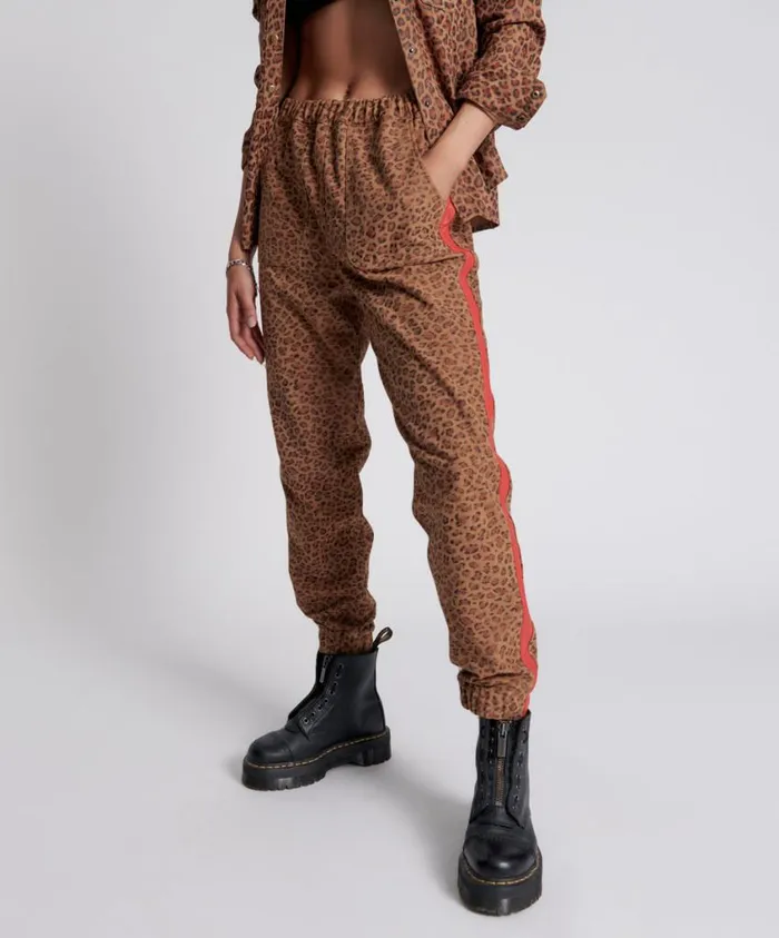 One Teaspoon Bottoms Women Wild Thing Suede Shabbies Drawstring Boyfriend Pants