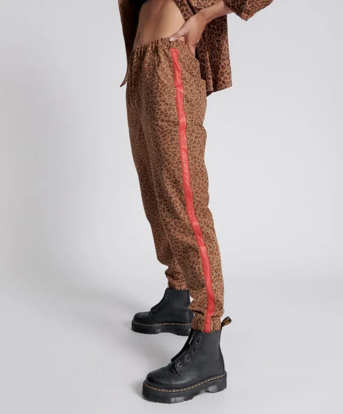 One Teaspoon Bottoms Women Wild Thing Suede Shabbies Drawstring Boyfriend Pants