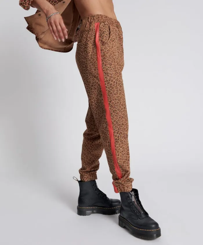 One Teaspoon Bottoms Women Wild Thing Suede Shabbies Drawstring Boyfriend Pants