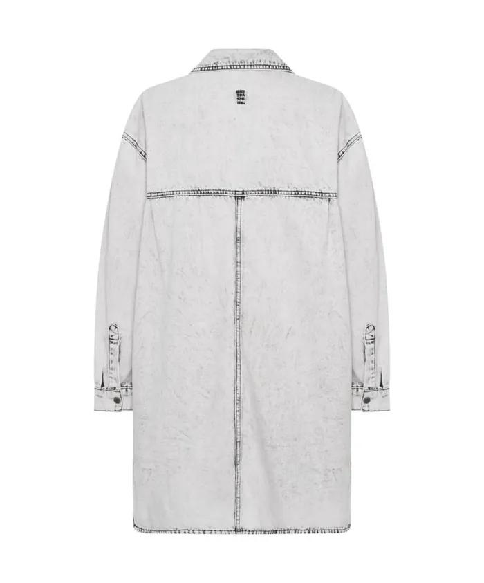 One Teaspoon Denim Dresses Women Bianco Nixie Denim Shirt Dress