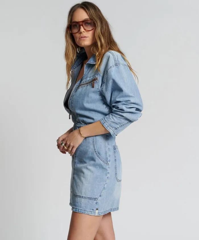 One Teaspoon Denim Dresses Women Ocean Chambray Olivia Dress