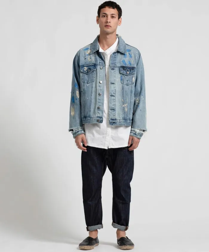 One Teaspoon Denim Jackets Women Painted Denim Jacket