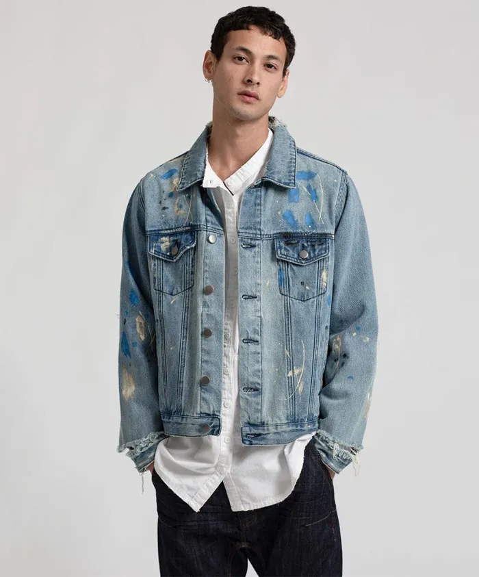 One Teaspoon Denim Jackets Women Painted Denim Jacket
