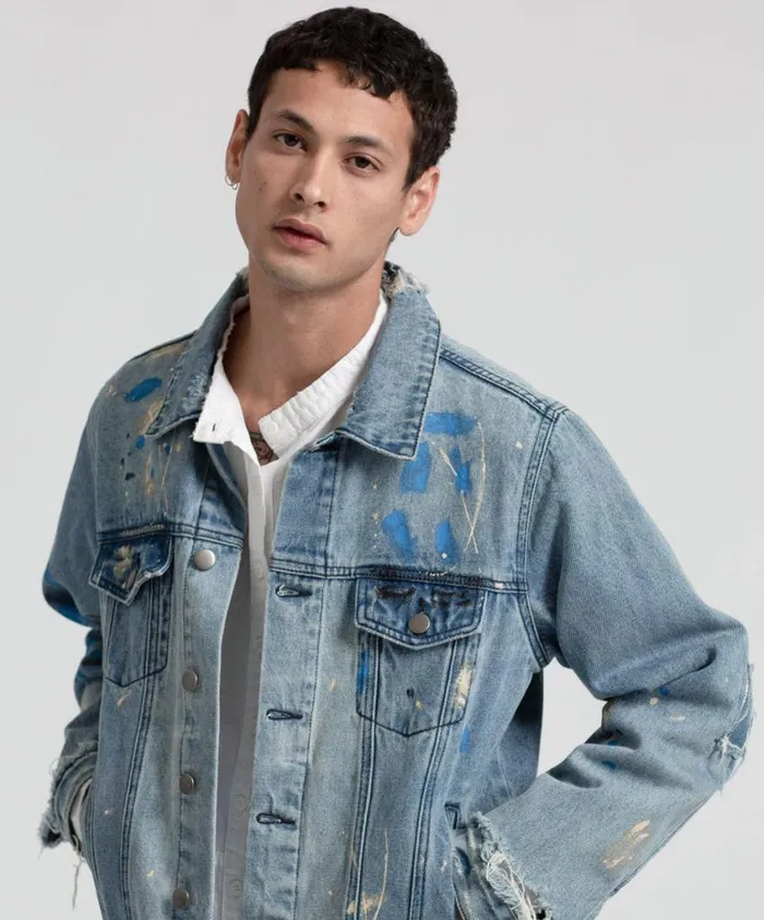 One Teaspoon Denim Jackets Women Painted Denim Jacket