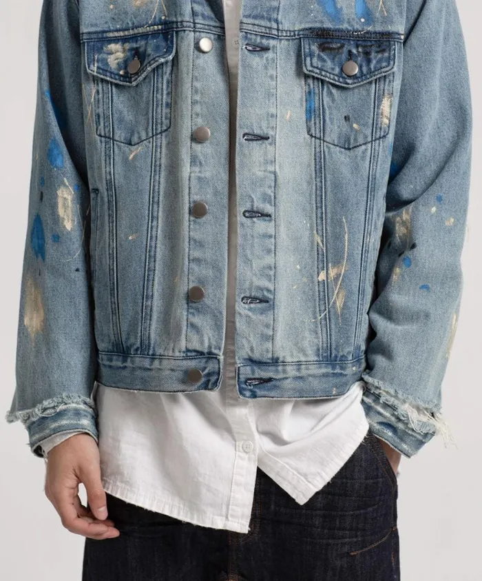 One Teaspoon Denim Jackets Women Painted Denim Jacket