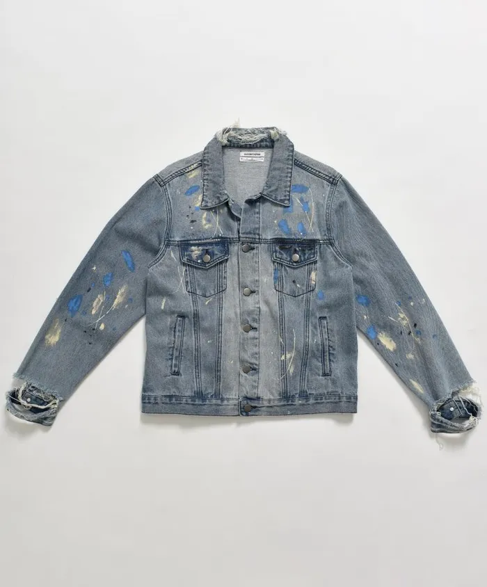 One Teaspoon Denim Jackets Women Painted Denim Jacket