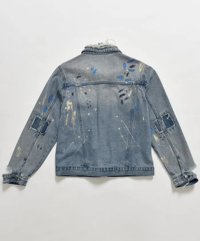 One Teaspoon Denim Jackets Women Painted Denim Jacket