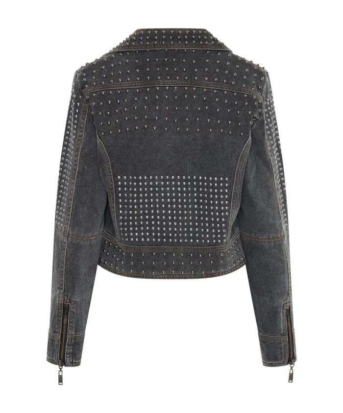One Teaspoon Denim Jackets Women Rebel Rebel Studded Denim Jacket
