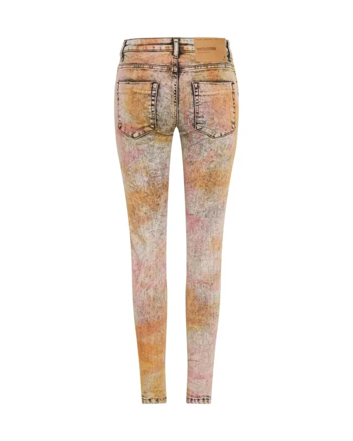 One Teaspoon Denim Jeans Women Acid Freebirds II Low Waist Skinny Jeans