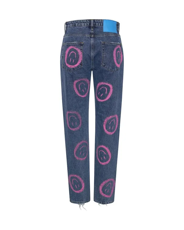 One Teaspoon Denim Jeans Women All Smiles High Waist Awesome Baggies Jeans