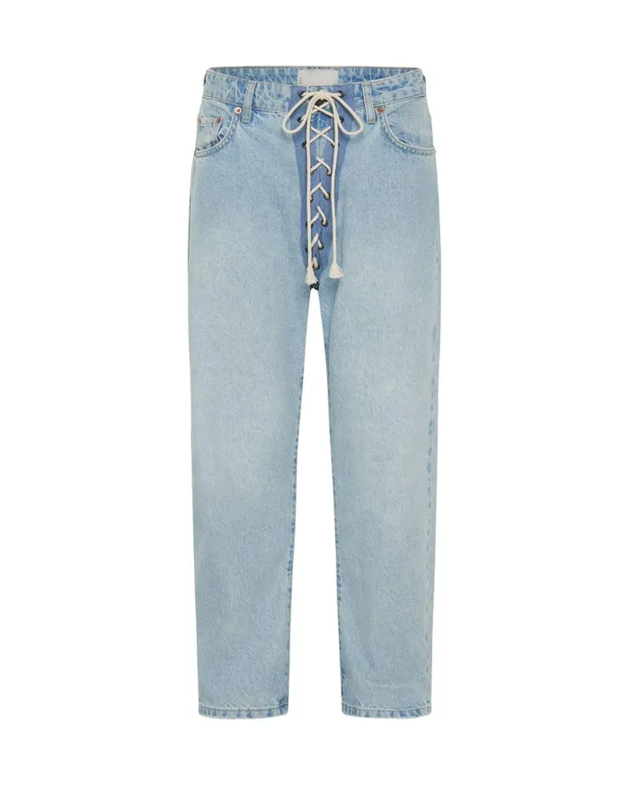 One Teaspoon Denim Jeans Women Best Blue Laced Bandits Relaxed Jean
