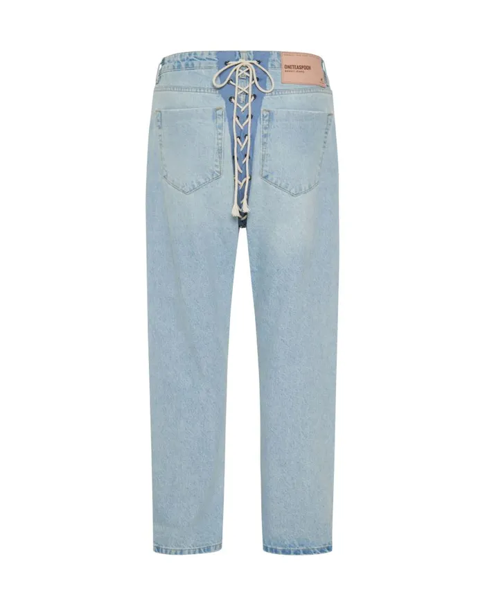 One Teaspoon Denim Jeans Women Best Blue Laced Bandits Relaxed Jean