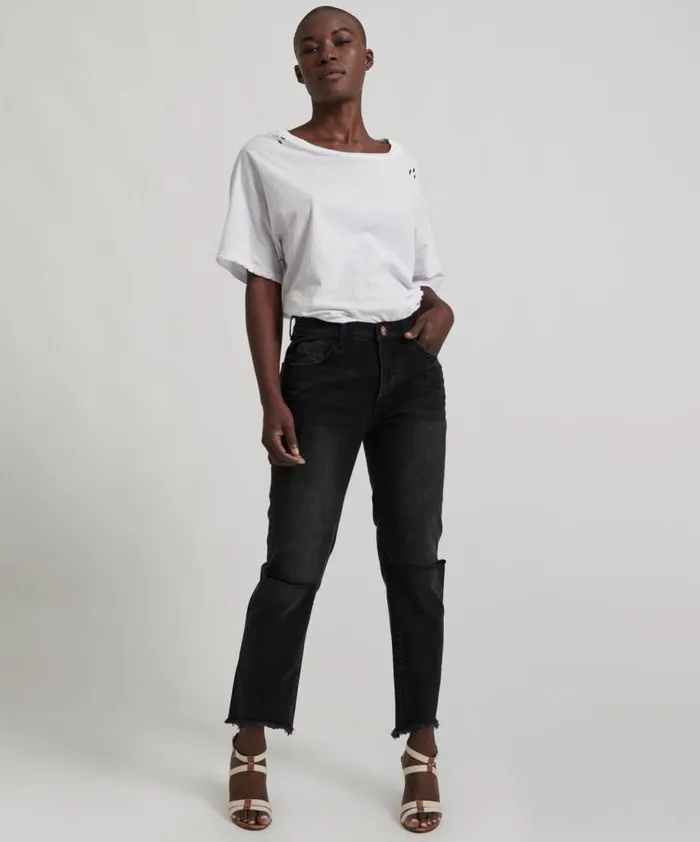 One Teaspoon Denim Jeans Women Black Anchor Truckers Straight Leg Jean OneTeaspoon One Teaspoon Denim Jeans Women Black Anchor Truckers Straight Leg Jean OneTeaspoon