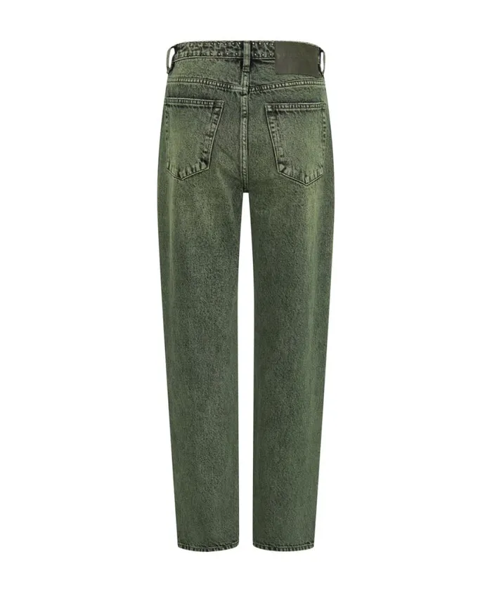 One Teaspoon Denim Jeans Women BLACK KHAKI AWESOME BAGGIES HIGH WAIST STRAIGHT LEG JEANS