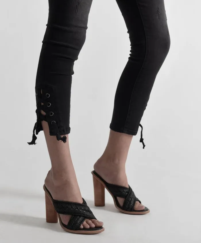 One Teaspoon Denim Jeans Women Black Paris Freebirds Ii Low Waist Skinny Jean