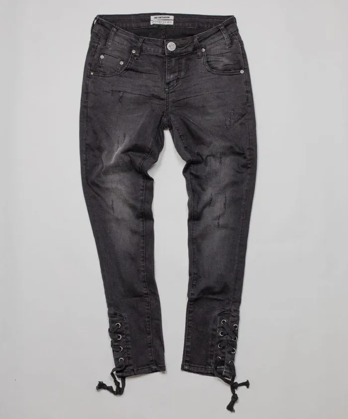 One Teaspoon Denim Jeans Women Black Paris Freebirds Ii Low Waist Skinny Jean