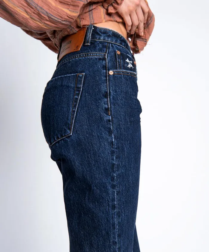One Teaspoon Denim Jeans Women Blue Awesome Baggies High Waist Straight Jean Blue
