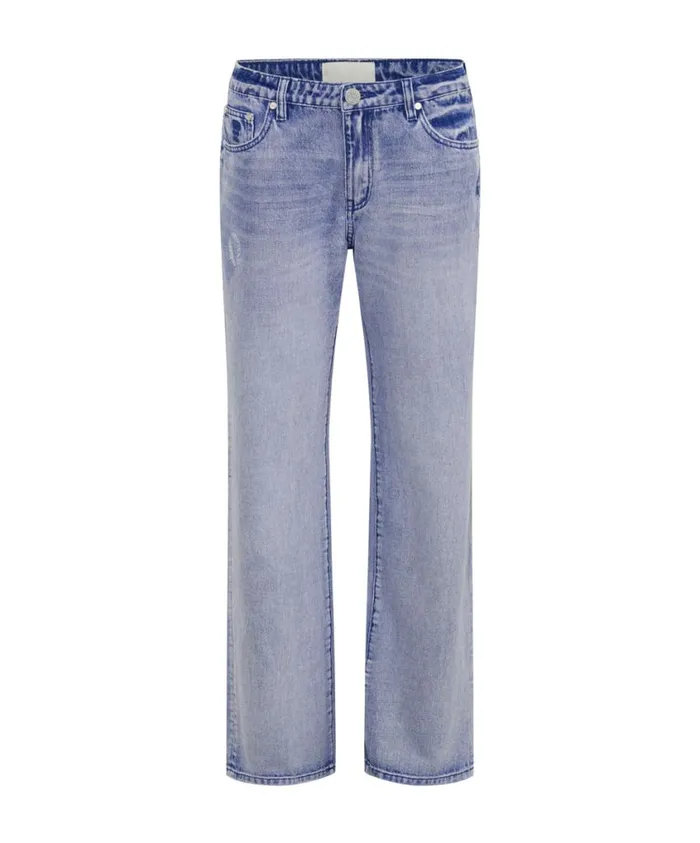 One Teaspoon Denim Jeans Women Cupid Blue Low Riders Low Waist Wide Leg Jean