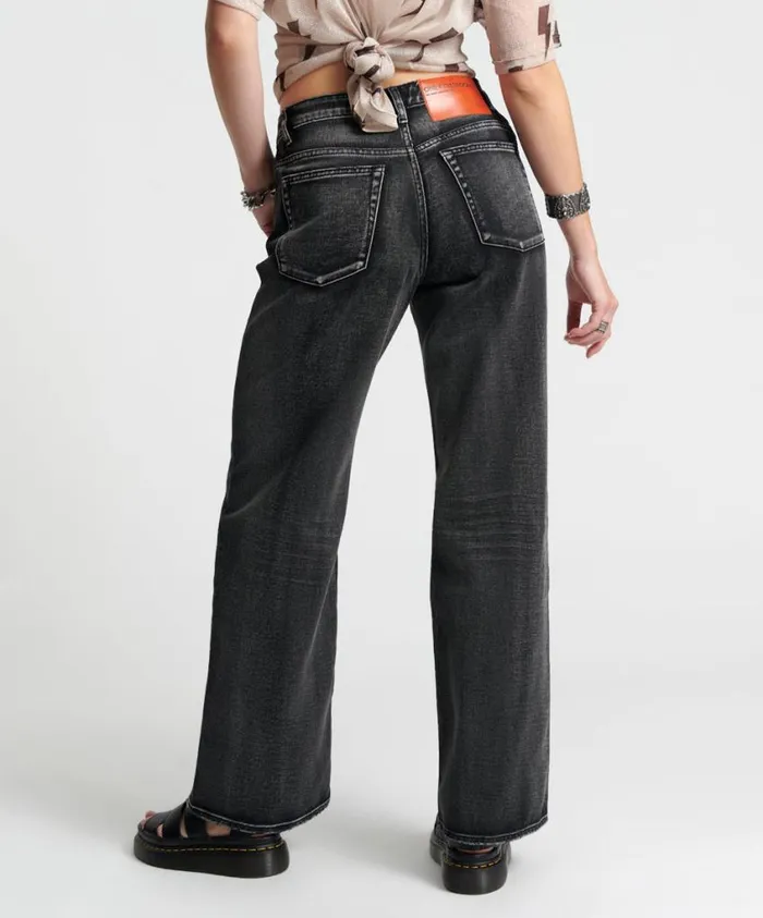 One Teaspoon Denim Jeans Women Cut Out Wide Leg Jeans 8211 Jackson Mid Waist