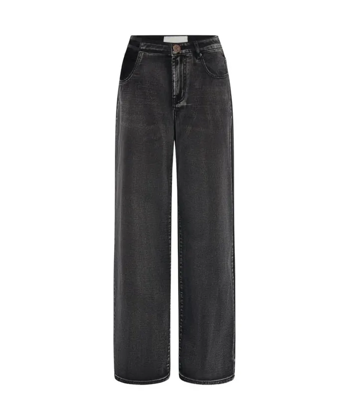 One Teaspoon Denim Jeans Women Cut Out Wide Leg Jeans 8211 Jackson Mid Waist