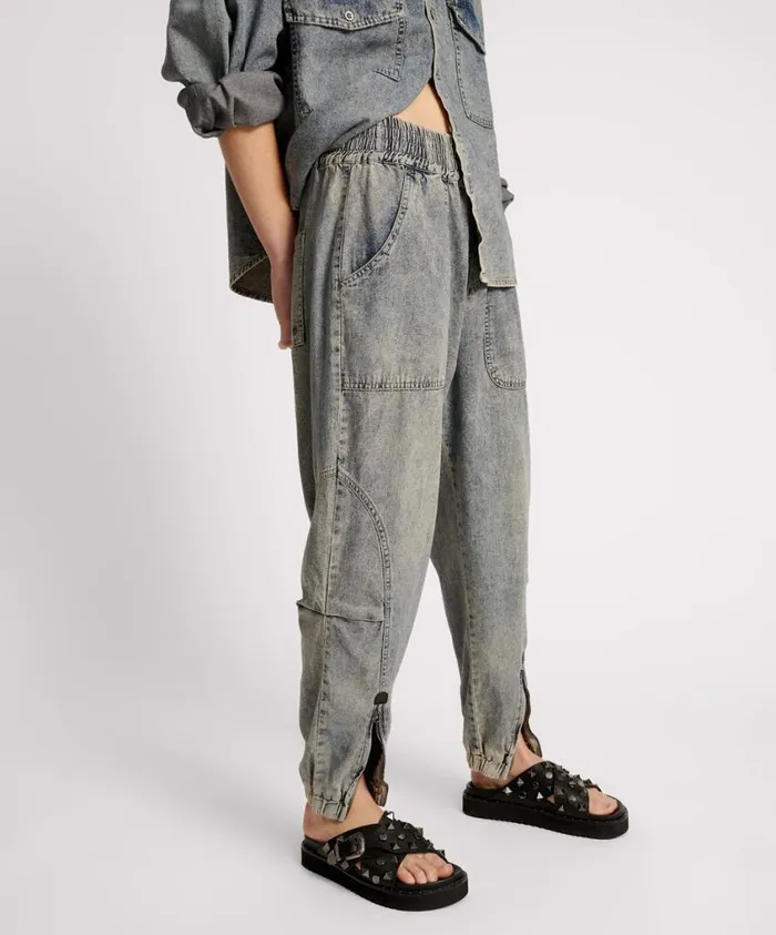 One Teaspoon Denim Jeans Women Dirty Blue Jeans 8211 Denim Flight Pants USA