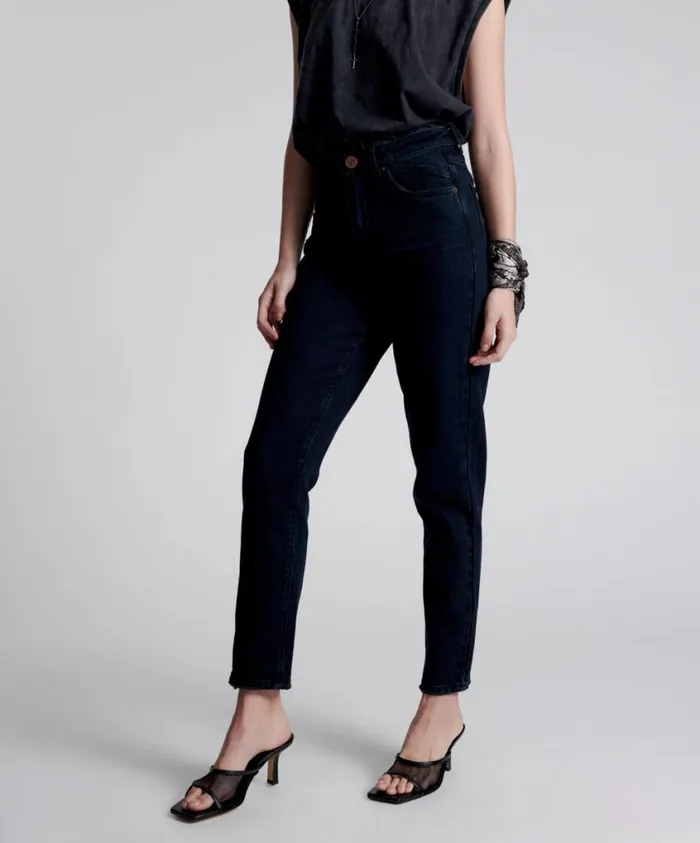 One Teaspoon Denim Jeans Women Fox Black Legend Mom Fit Jeans