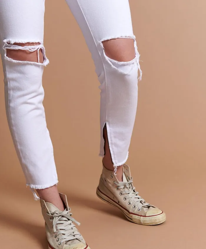 One Teaspoon Denim Jeans Women Freebirds High Waist Skinny Jean 8211 Denim Jeans White