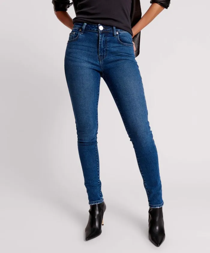 One Teaspoon Denim Jeans Women Indigo Freebirds Ii High Waist Stretch Skinny Jean