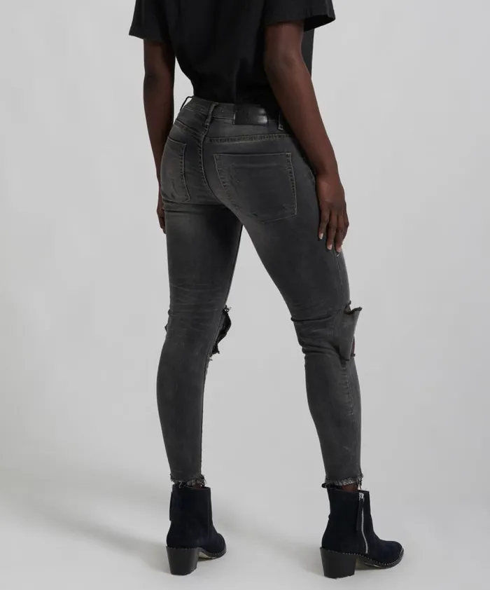 One Teaspoon Denim Jeans Women Le Duke Freebirds Ii Low Waist Skinny Jean